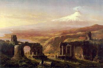 托馬斯 科爾 Mount Aetna from Taormina 托馬斯 科爾 Mount Aetna from Taormina